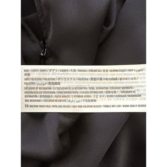 Abercrombie&Fitch Y2K Silky Angle Sleeve Jumpsuit Belt XS Navy Day to Night Glam - Picture 9 of 13